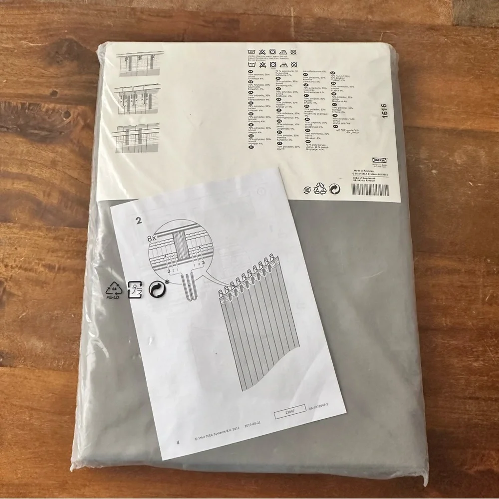 IKEA Vivan grey‎ curtains x 2 new in package
